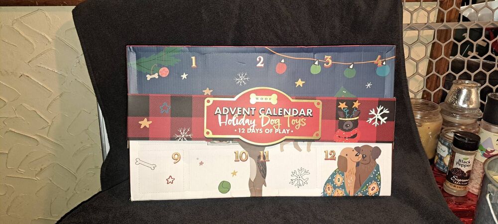 Woof Dog Toy Advent Calendar 12 Days of Play Christmas Holiday Pet Dog Toys